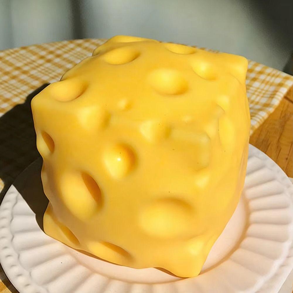 Super Soft Cheese Squeeze Toy Slow Rebound Slow Rebound Fidget Toy Cheese Stress Ball ASMR Sensory