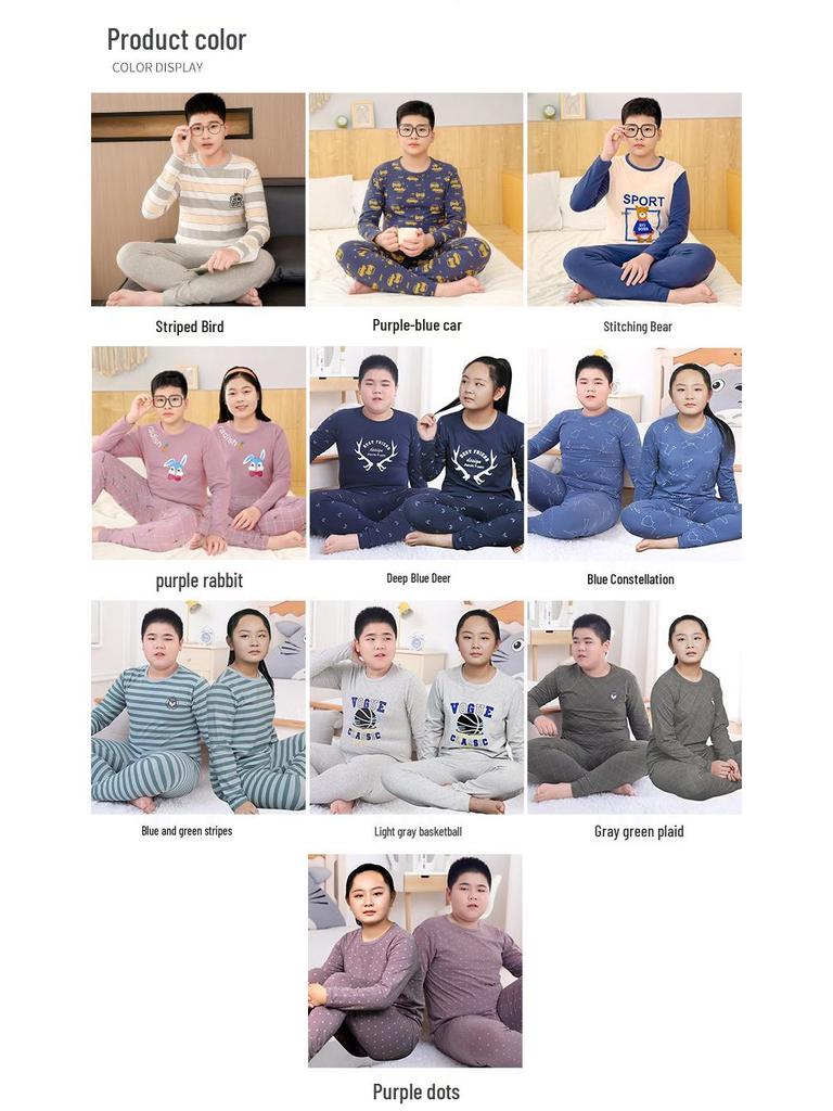 Teen Plus-Size Lycra Cotton Underwear & Pajama Set for Boys and Girls