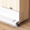 1PC 1m/39.37inch Door Seal Draft Stops With Brush Reduce Noise Rubber Door Sweep Breeze Blocker Insect Proof Dust Proof Sound Pr
