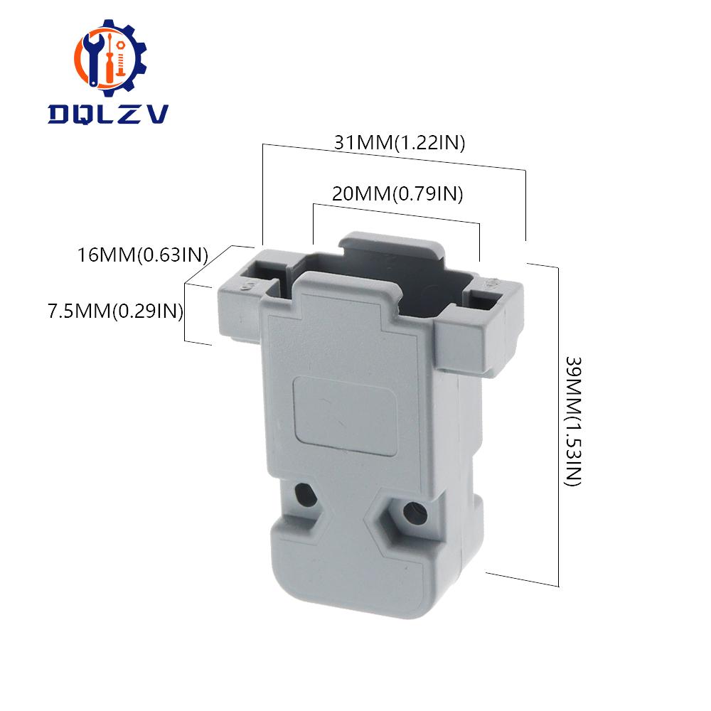 2PCS DB9 Adapter Connector Core RS232 Serial COM Plug Connectors Hole/pin Female Male Port Socket D Sub DP9 Plastic Case