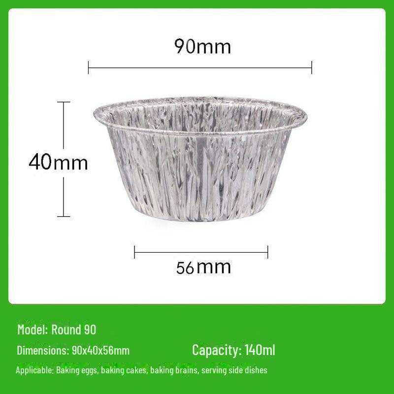 Disposable Shrimp Egg Tart Tin Molds - Steamer Paper Cups for Steamed Cakes