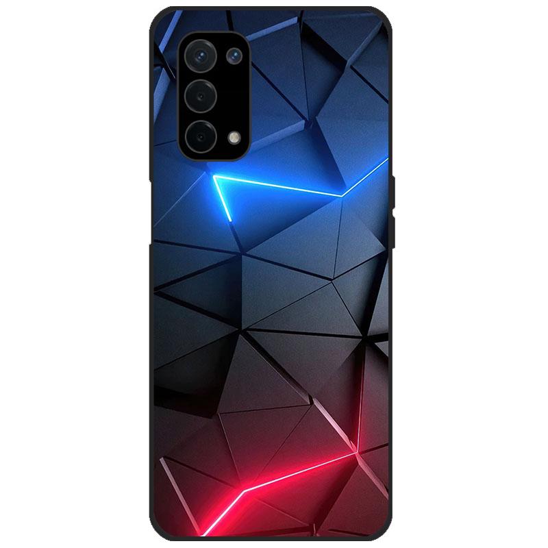 Phone Cases For Oppo A54 A74 A93 A93s 5G Case Silicone Soft TPU Protective Back Cover For Oppo A74 4G Case Cute Cat Bag Bumper