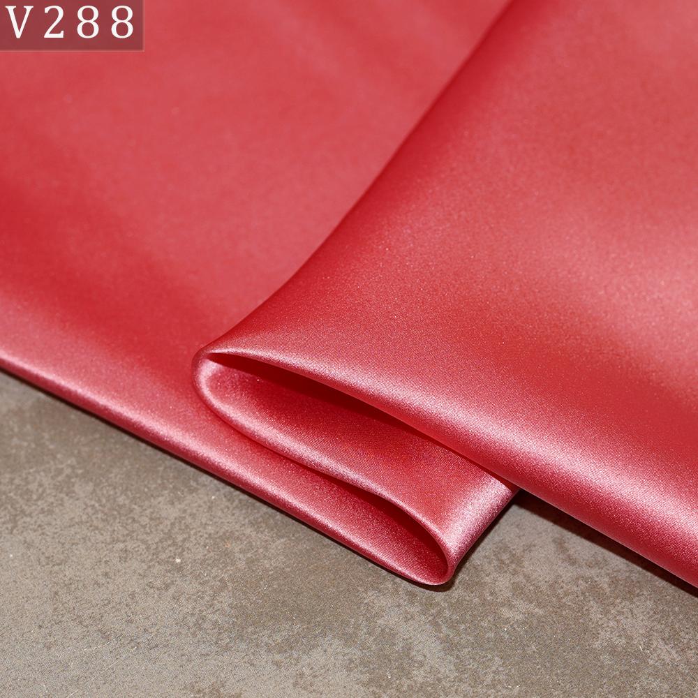 HYSK Natural Genuine Pure 100% Silk Crepe Satin Fabric Silk China Duchess Plain Brown by Meter for Dress Bedding Wedding