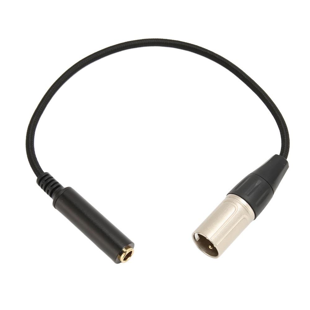 3 Pin Male To 6.35mm Socket Microphone Cable 0.3m / 0.98ft Sound Cable  Audio Equipment Linking