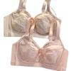 Adjustable Thin Sexy Lace with Double Breasts Anti-sagging Soft Steel Ring Large Size Bra Cover