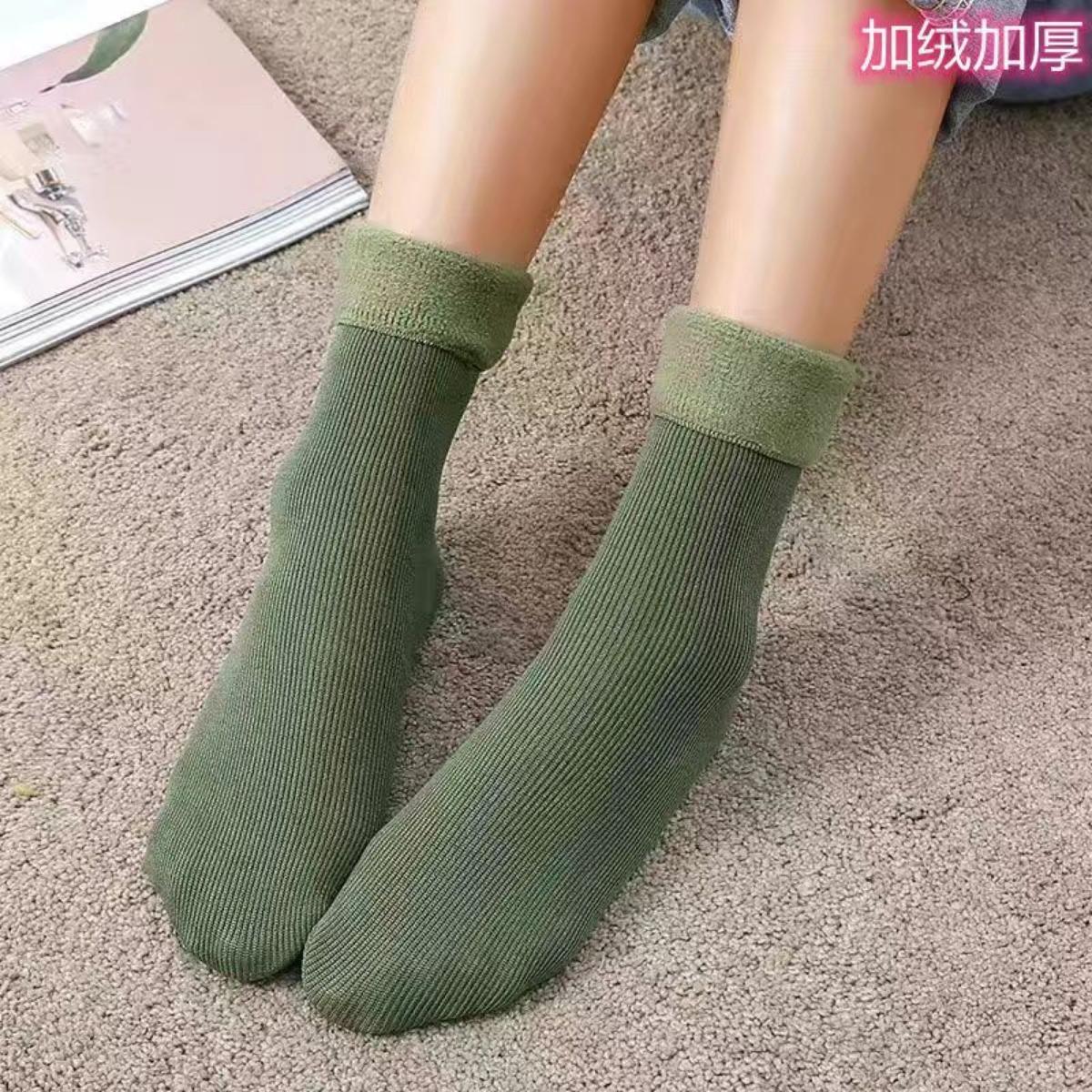 

Женские зимние теплые носки средней длины 10-1 - Эластичный край с утолщенным рубчатым дизайном, Доступны в нескольких цветах, Подходят для повседневной и формальной носки 1 pairs зелёный