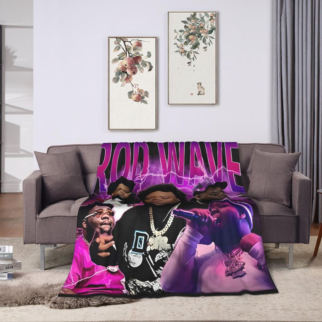 Rapper rod wave Coperte Qualità Calde Morbide Coperta da Divano Campeggio Invernale Sedia da Divano Copriletto Stampato