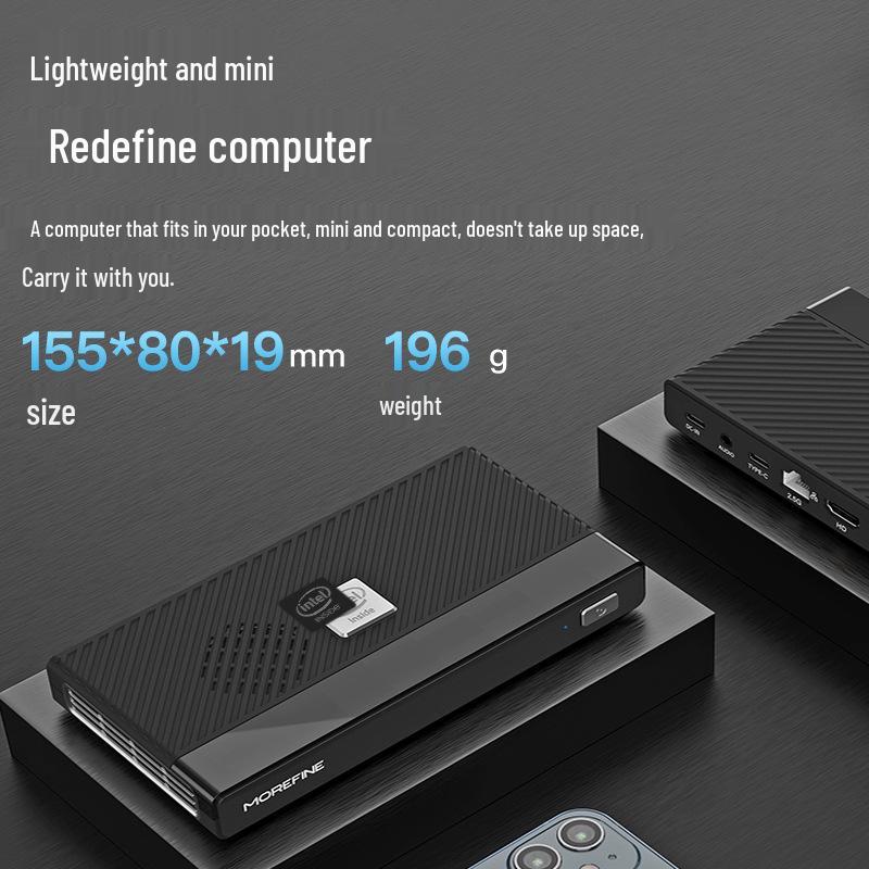Mofang 12th Gen N150 Mini PC - Win11, Office Home, N100, Gaming, 4K, Portable, Compact.