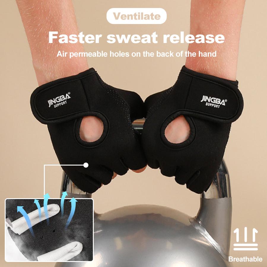 Summer Women Men Silicone Non-Slip Sweat-Proof Breathable Fitness Athletic Outdoor Activity Bike Half-Finger Gloves Gym Power Bicycle Glove