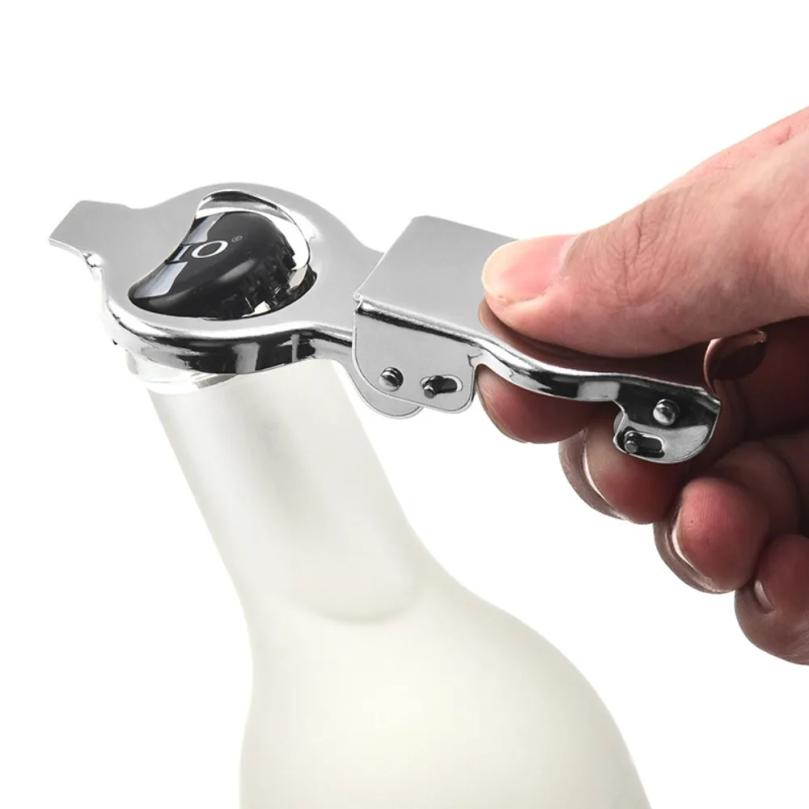 New Stainless Steel Can Opener Folding Soda Bottle Lid Opener Multifunctional Carbonated Drink Bottle Opener Home
