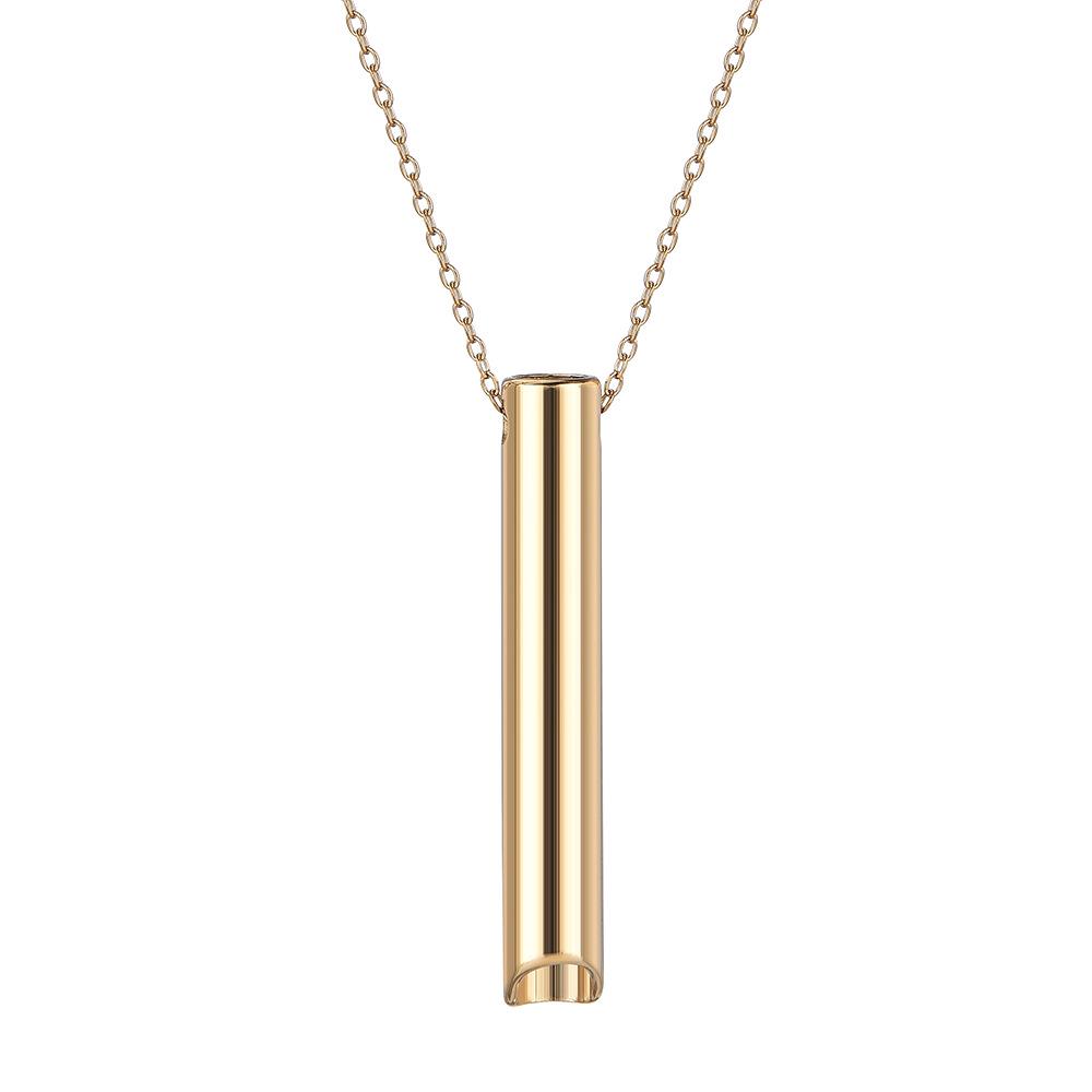 Stainless Steel Anti-Anxiety Mindfulness Meditation Whistle Necklace