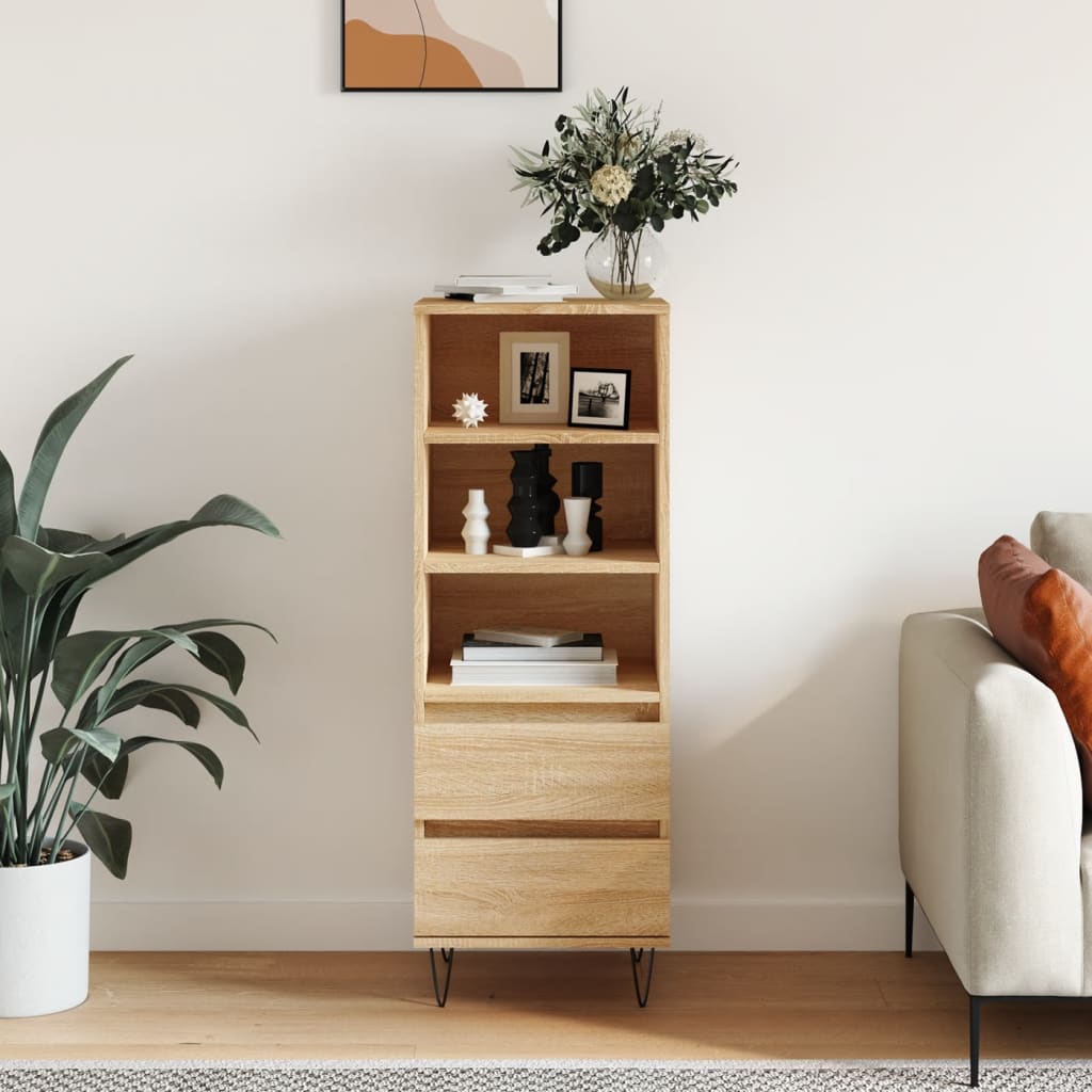 Highboard in Sonoma Oak Finish 15.75 x 14.17 x 43.31 in Engineered Wood
