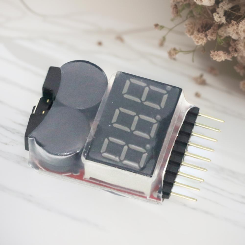 For 1S/2s/3s/4s/5s/6s/7s/8s Low Voltage Buzzer Alarm Lipo Battery Voltage Indicator Tester Wholesale Price for 3.7v 7.4v 11.1v