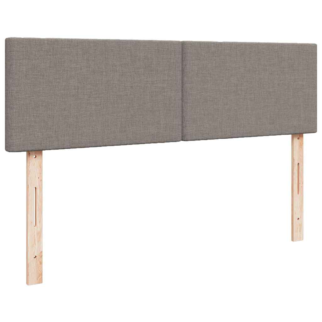 Ottoman Bed with Mattress Taupe 140x190 Cm Fabric