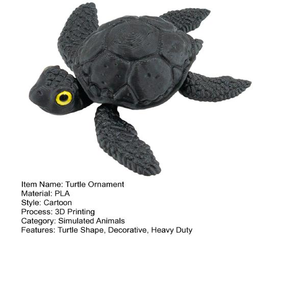 3D Printed Turtle Figurine Movable Joints Turtle Figure Articulated Sea