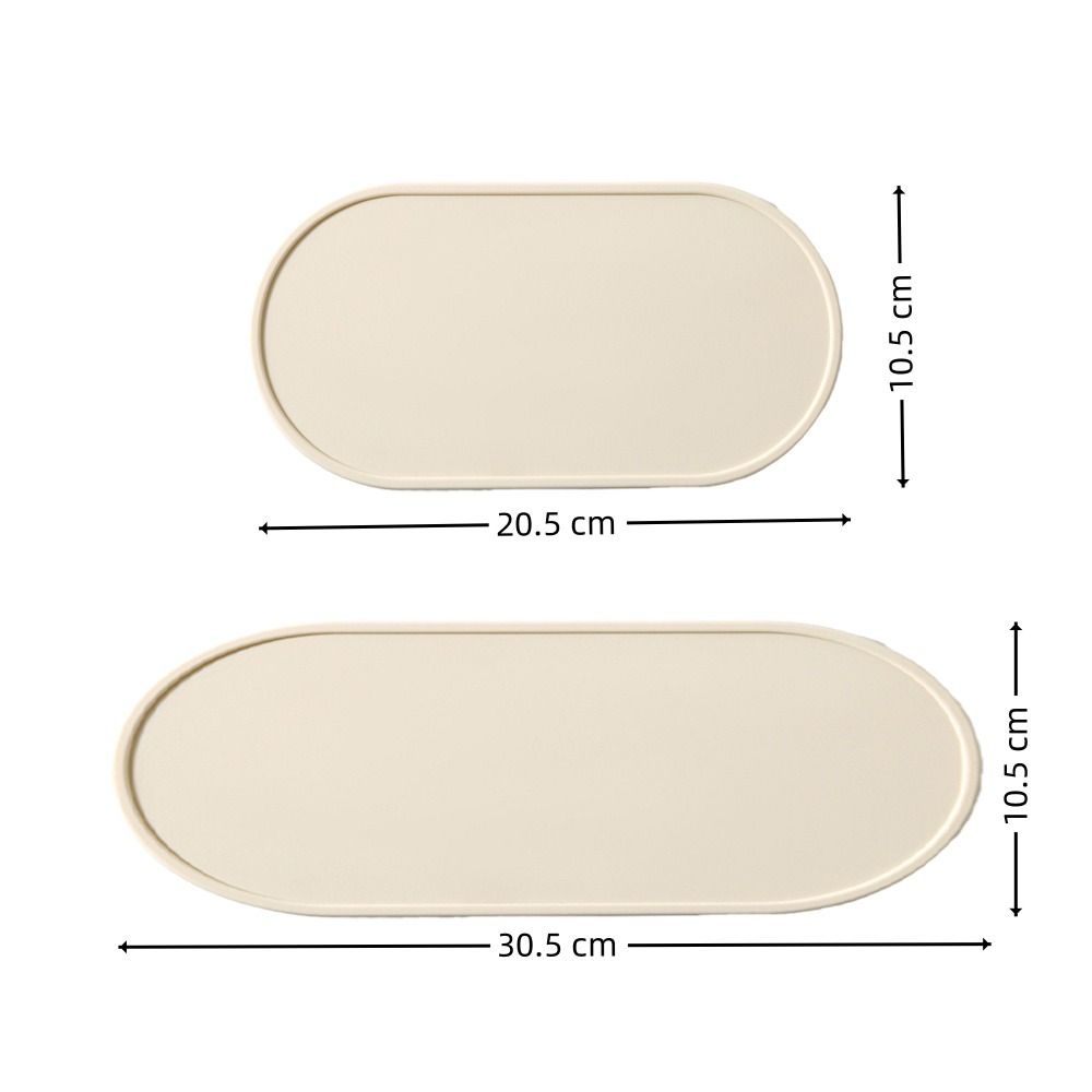 Anti Slip Seasoning Bottle Storage Tray Washable Soap Dispenser Tray Silicone Vanity Tray  Dessert