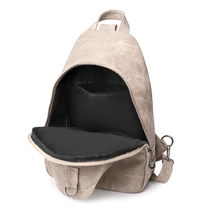 Retro Large Capacity PU Backpack Women's Chest Bag