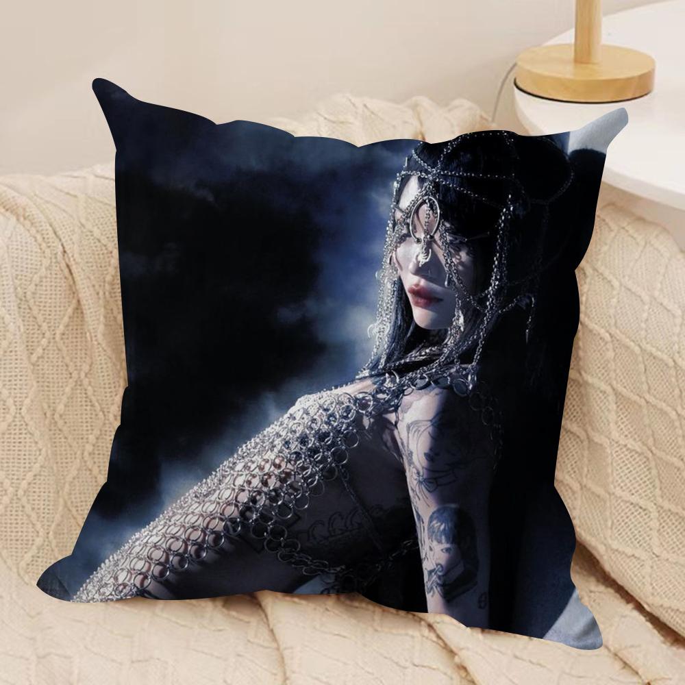 Yeule Evangelic Girl Cushion Cover Silky Short Plush DoubleSided Printed Pillow Case for Sofa All Seasons Home Decor Gift