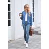 Women's Long-Sleeve Jacket Fall/Winter Solid Color Crew Neck Zipper Loose-Fit Long-Sleeve Sweatshirt Women's Baseball Jacket