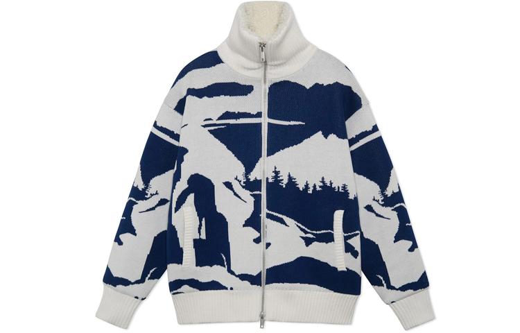 Li Ning Runway, Fleece Lined Thermal Woven Jacket Unisex Ecru AFDS225-1 L