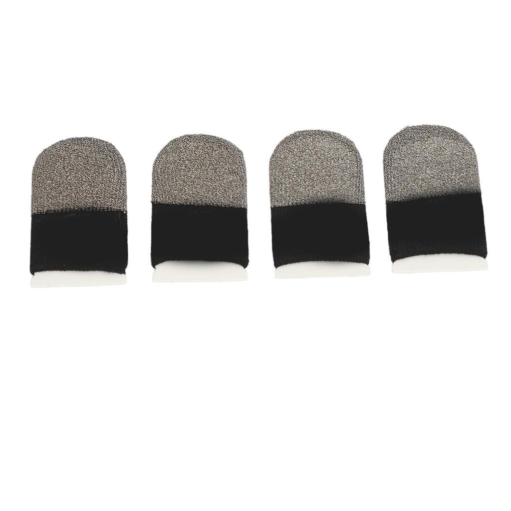 4PCS Gaming Finger Sleeves Slip Resistant Sweatproof Mobile Gaming Finger Protector with Iron Box for All Touchscreen