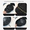 Leather Buckle Hollow Octagonal Hat Sun Protection Peaked Cap Breathable Hat  Spring Summer