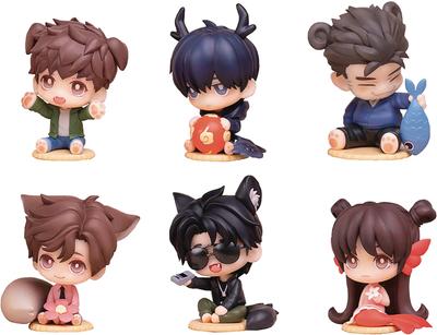 Tomb Robber Chibi Figure Moeju Series Malovaná kompletní krabice na figurku 6 kusů MY92353 ABS&PVC bez měřítka