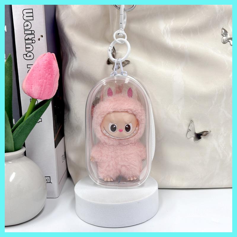 Transparent Protector For Labubu Doll Pin For Love Series Protective Case Dustproof Cover Organizer Box Doll Accessories Gift