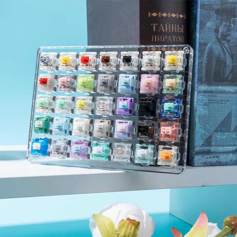 GATERON New Arrival Switch Tester G Pro 3.0 Customized DYI Hot Swap 35/20pcs Mechanical Keyboard Switch Sample Treasure Version
