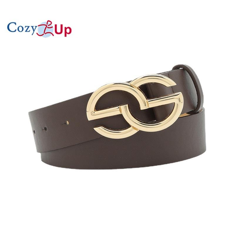 Metal Buckle Simple Casual Decoration Jeans Belt Double G Retro Dress Belt Women