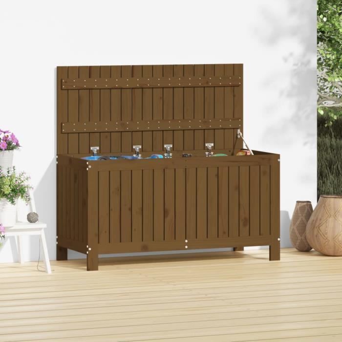 VidaXL Boîte de rangement de jardin Marron miel 115x49x60 cm Bois pin 823839