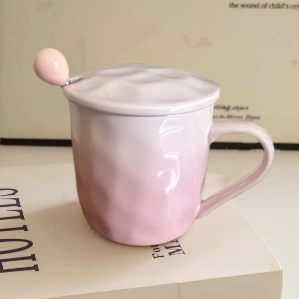 

Gradient Mug Household Girls Drinking Cup Design Ceramic Mug Couple Cup Set Gift 401-500ml