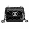 Small Gold Women' Quilted Handbag On a Chain, Mini Luxury 13×11×6