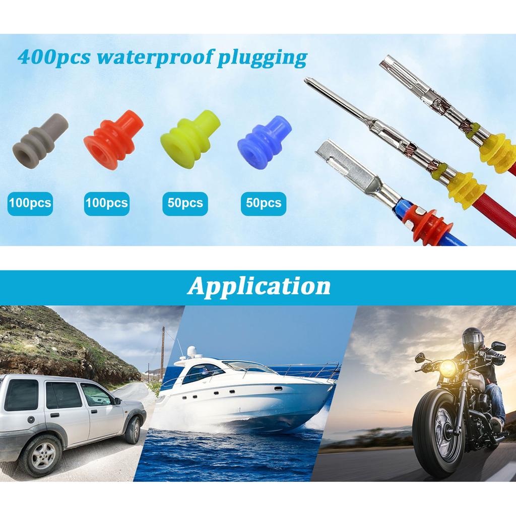 720Pcs Connector Pin Terminals with Terminals Removal Tool Car Wire Terminals Connector Pin 1/1.5/1.8/2.2/2.8/3.5mm