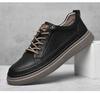 Nowe Buty dla Mężczyzn Skóra Naturalna Buty Codzienne Letnie Oddychające Mikroporowate Płaskie Buty Skateboardowe Skórzane Sneakersy