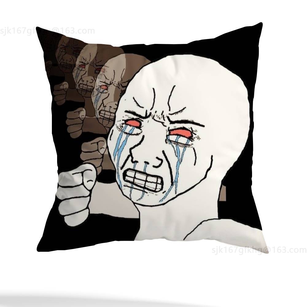 Wojak Soyjak pillowcase casual style decoration suitable for home decoration excluding pillow core