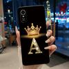 Superior Fashion Couple Soft Silicone Black Phone Case For ZTE Blade A31 Case Shockproof Crown Letter Pattern Shell