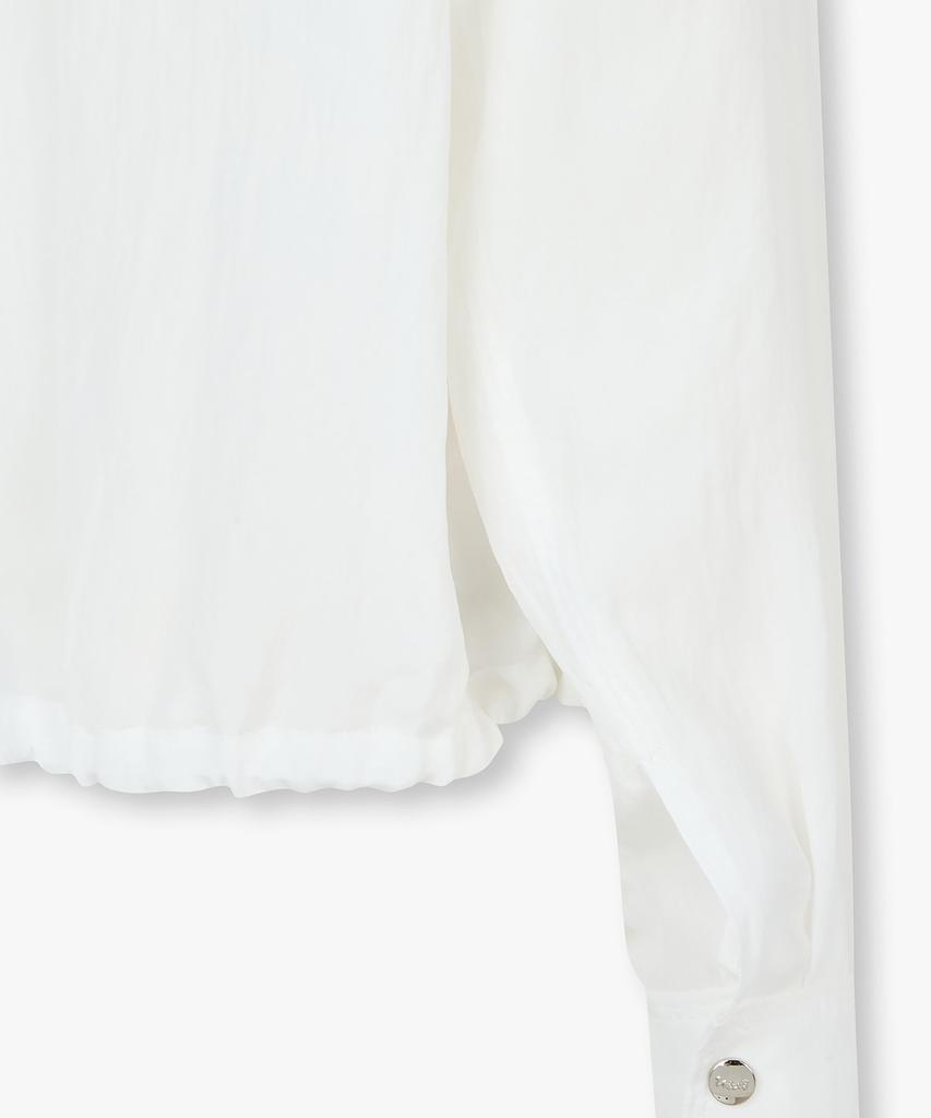 Voice Of Voices Satin Blouson Zip-Up Jumper_White 7156220005