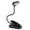 LED Clip On Reading Light Eye Protection 3 Level Brightness Flexible Neck Portable Book Night Light for Home Travel