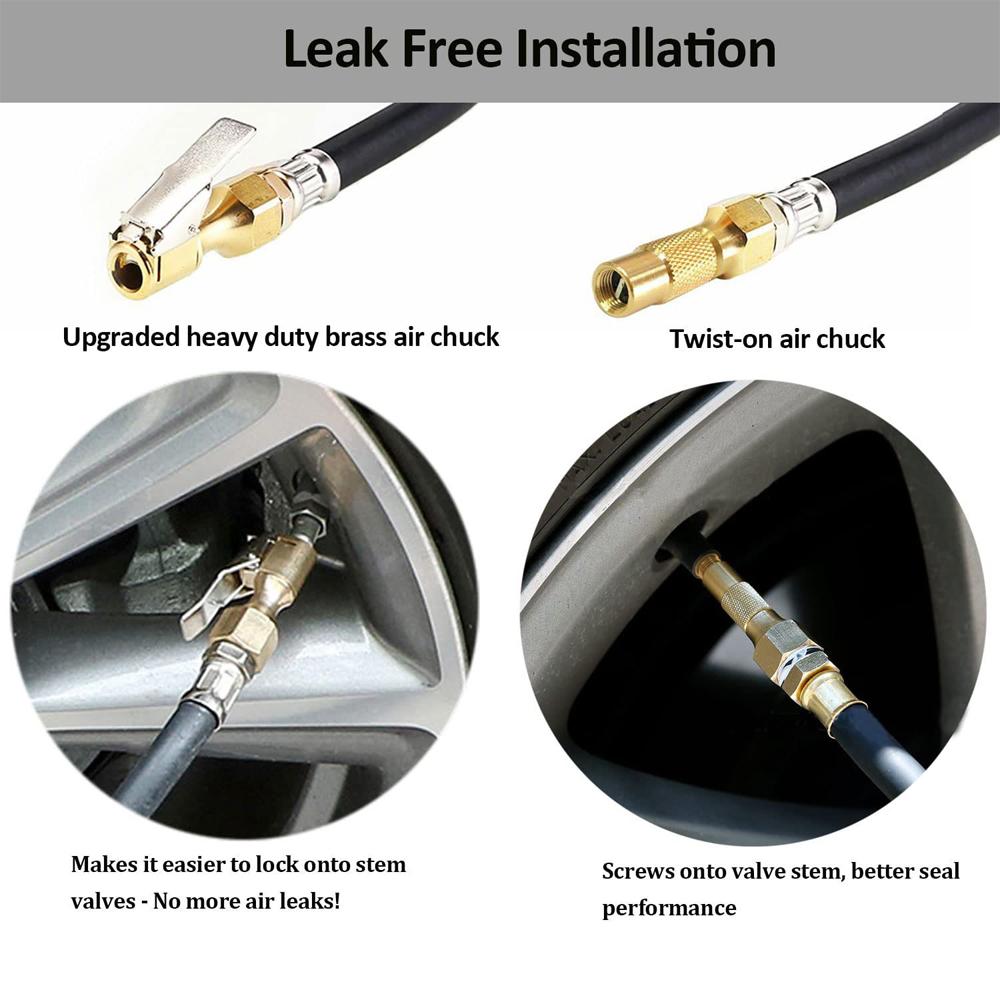 200PSI LCD Digital Car Tire Inflator with Pressure Gauge Air Chuck Tire Tester Pressure Gauge for Car Motorcycle Truck Bike