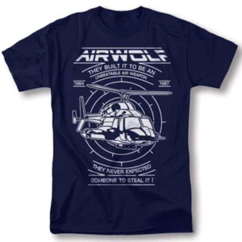 Airwolf Shirt TV Show Classic Retro Vintage Graphic Design TShirt S