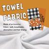 Fall Hello Pumpkin Kitchen Dish Towels Set of 2, Autumn Thanksgiving Buffalo Plaid Drying Hand Towel Baking Cooking Cloth, Polka Dots Seasonal