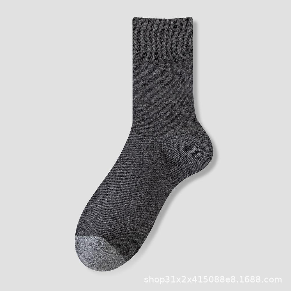 Male Spring and Autumn Pure Cotton Anti Odor Antibacterial Long Boneless Socks