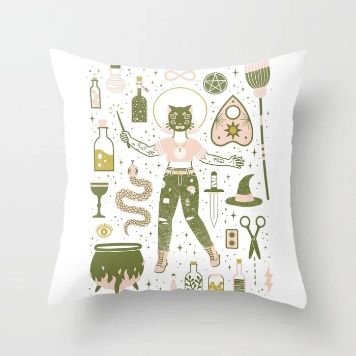 Halloween Kissenbezug Horror Schädel Dekokissen Fledermaus Kürbis Autodeko Heimartikel