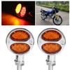 Motorcycle LED Turn Signal Light Brake Lamp Metal   Blinker Flashers 12V 4 Wires
