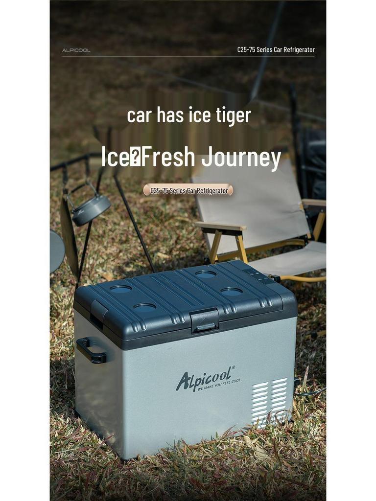 Ice Tiger Portable Car & Home Dual-Use Refrigerator Freezer, 12V/24V, Suitable for Cars and Vans