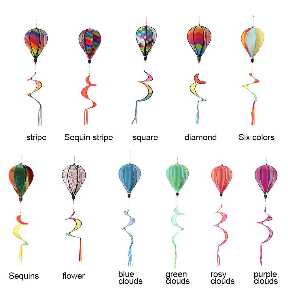 Revolving Colorful Yard Decor Lawn Outdoor Lawn Decorations Windmills Whirlygig Toys Hot Air Balloon Wind Spinners Pinwheels