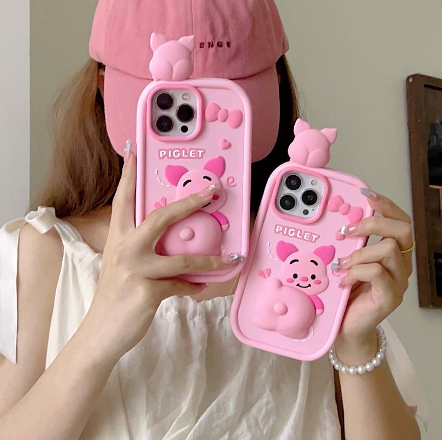 

Premium Pigskin 3D Phone Case for iPhone 17/16 Pro Max/15 Air 12 without packaging розовый