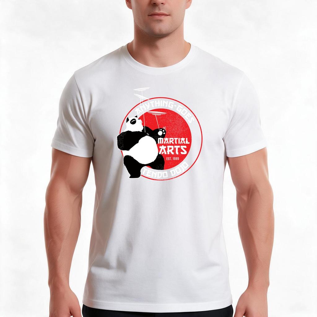 Panda Anythinggoes Martial Arts Dojo Ranma 12 Tshirt Summer Casual Cotton Tee Oversized Streetwear Tops 100 Cotton