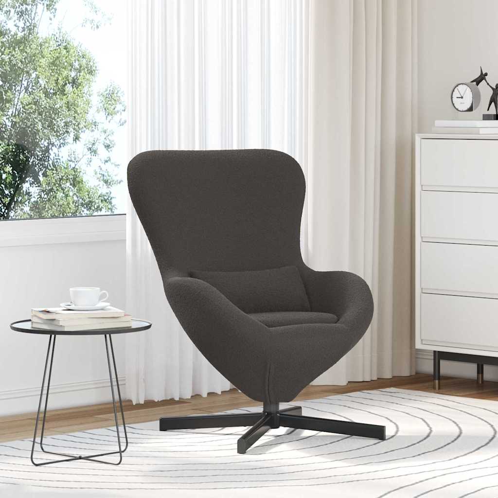 Egg Chair Dark Grey 63 x 73 x 90 cm Fabric
